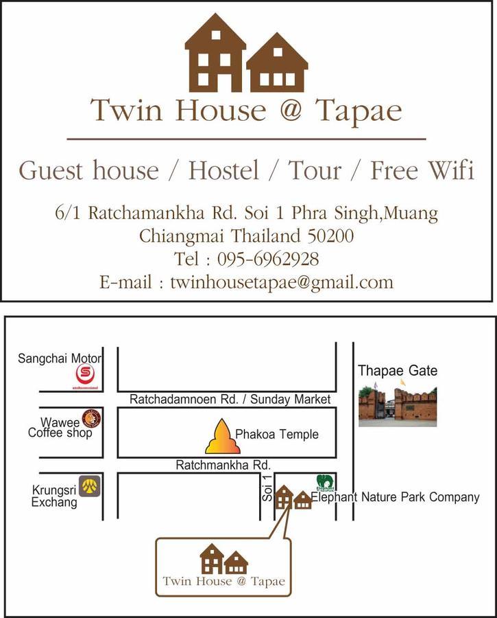 Twin House @ Tapae Pansiyon Chiang Mai Dış mekan fotoğraf